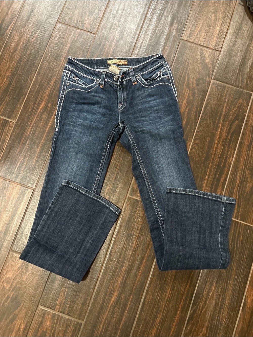 Cello Dark Blue Flare Jeans